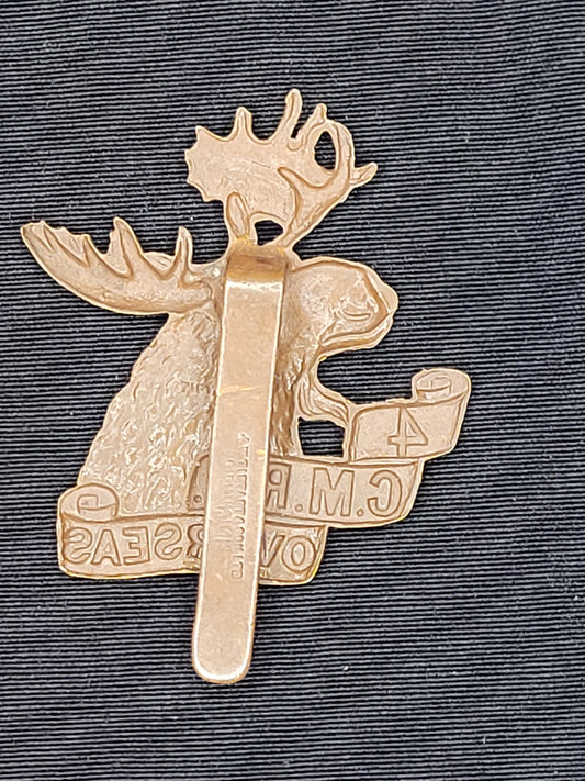 WW1 CEF 4th C.M.R.R. Cap Badge, Tiptaft