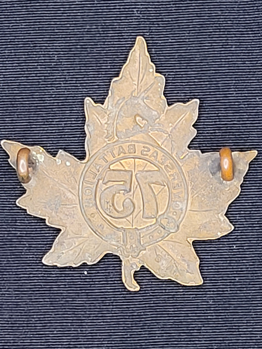 WW1 CEF 75th Battalion (Mississauga) Cap Badge