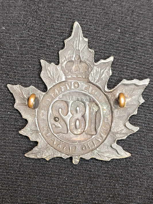 WW1 CEF 182nd Battalion (Ontario County) Cap Badge, Ellis Bros.