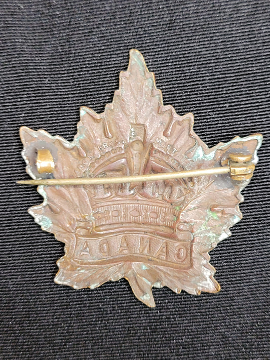 WW1 CEF General List Cap Badge, Caron Bros 1916, Pin Back