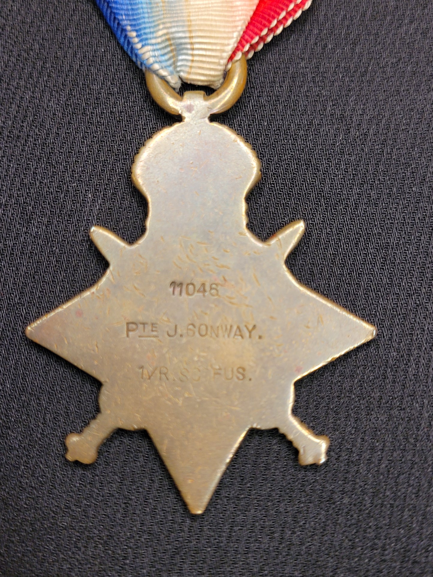 WW1 1914 Star to British Soldier Private James Conway, Royal Scots Fusiliers
