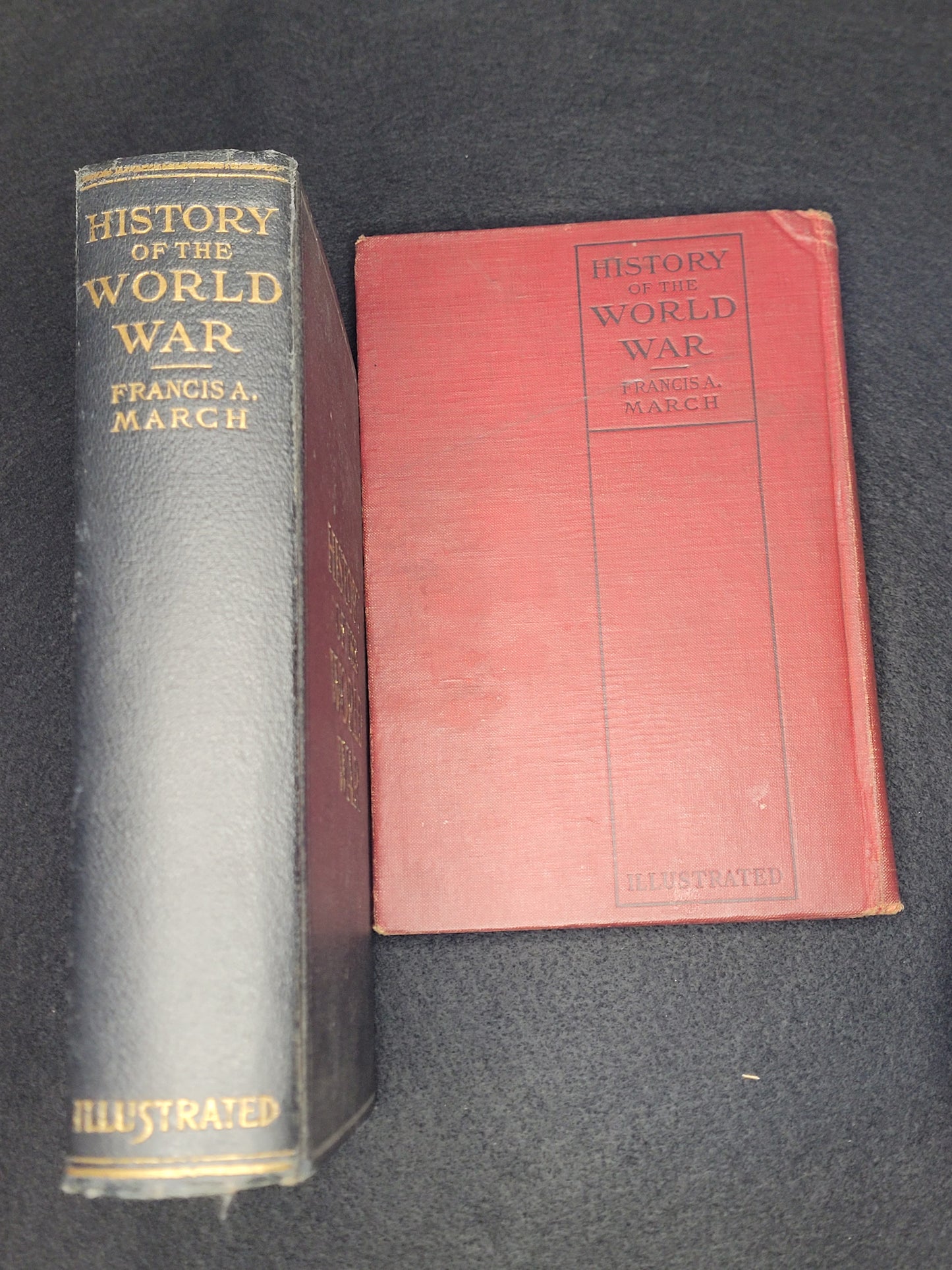 WW1 "History of the World War" by Francis March. Includes a Salesman's Sample Copy