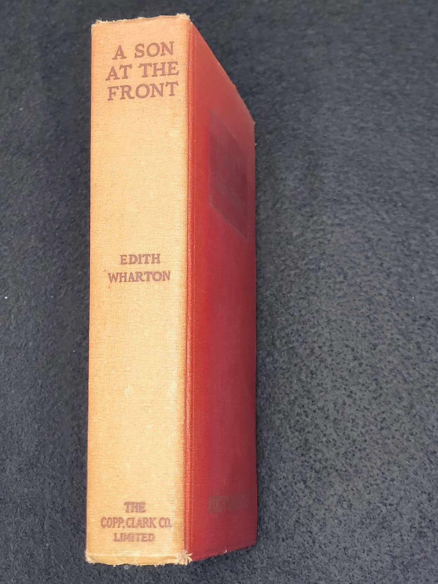 WW1 Book "A Son at the Front" a novel by Edith Wharton 1923
