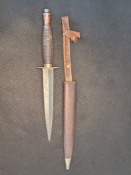 Post-WW2 Fairbairn Sykes F/S Fighting Knife with Scabbard