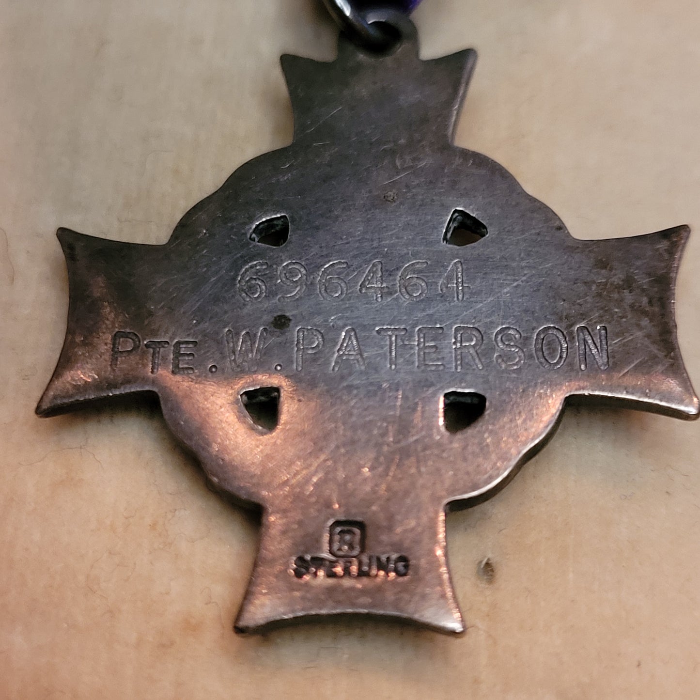 WW1 Memorial Cross to Private Williamson Paterson; 175th and 21st Reserve Battalions