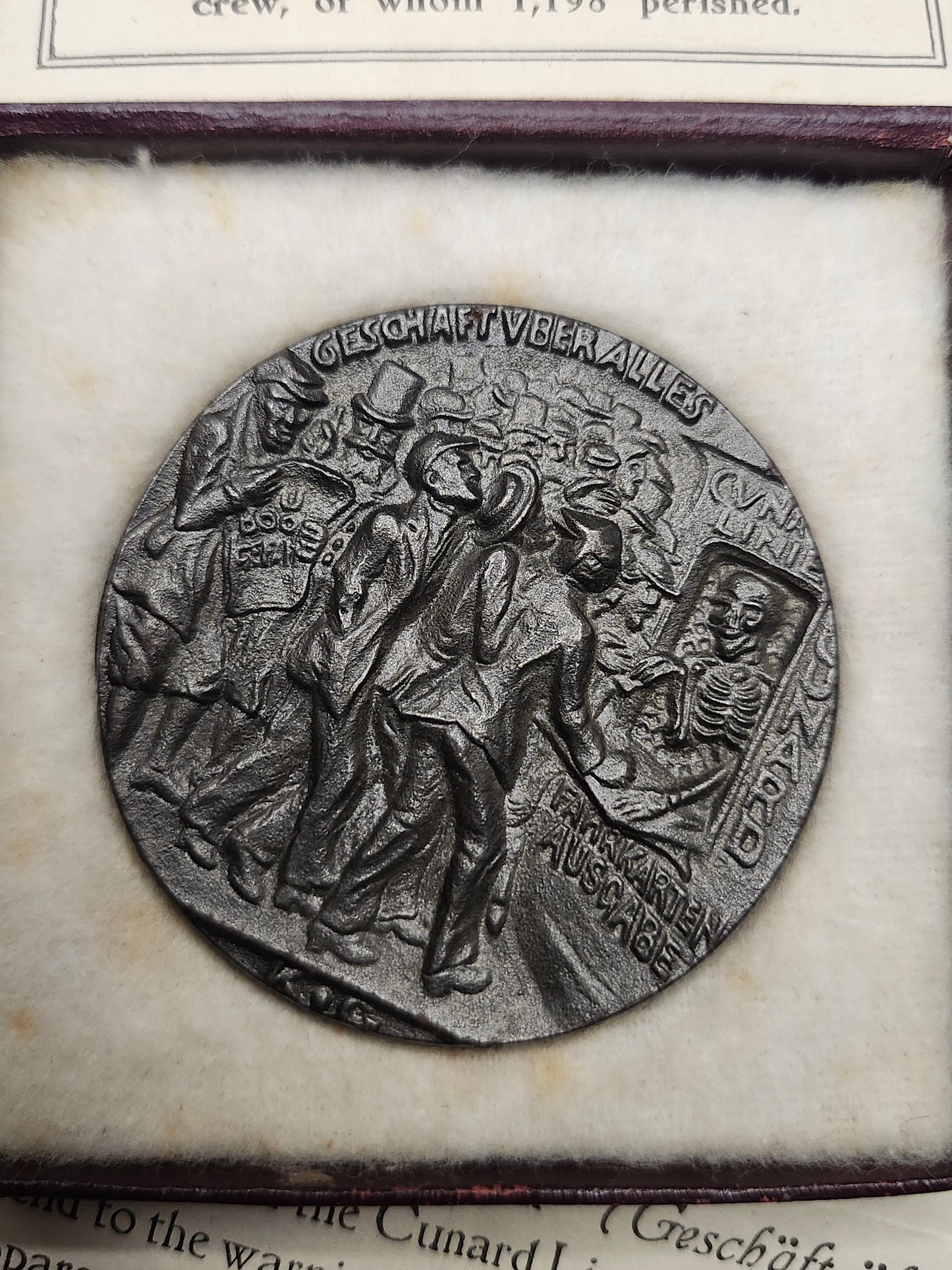 Lusitania Sinking Propaganda Medal