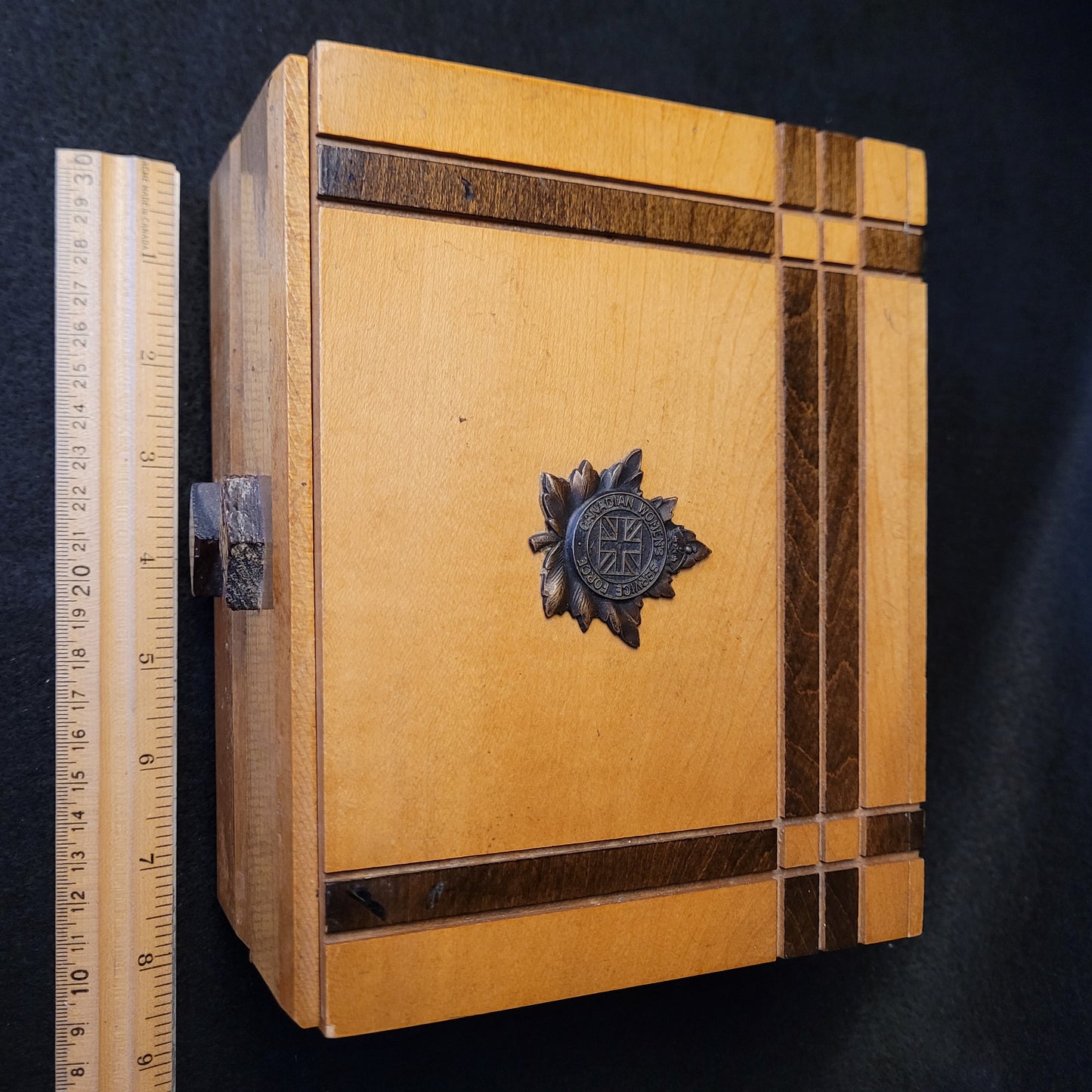 WW2 Trench Art Trinket Box, Canadian Women's Service Force