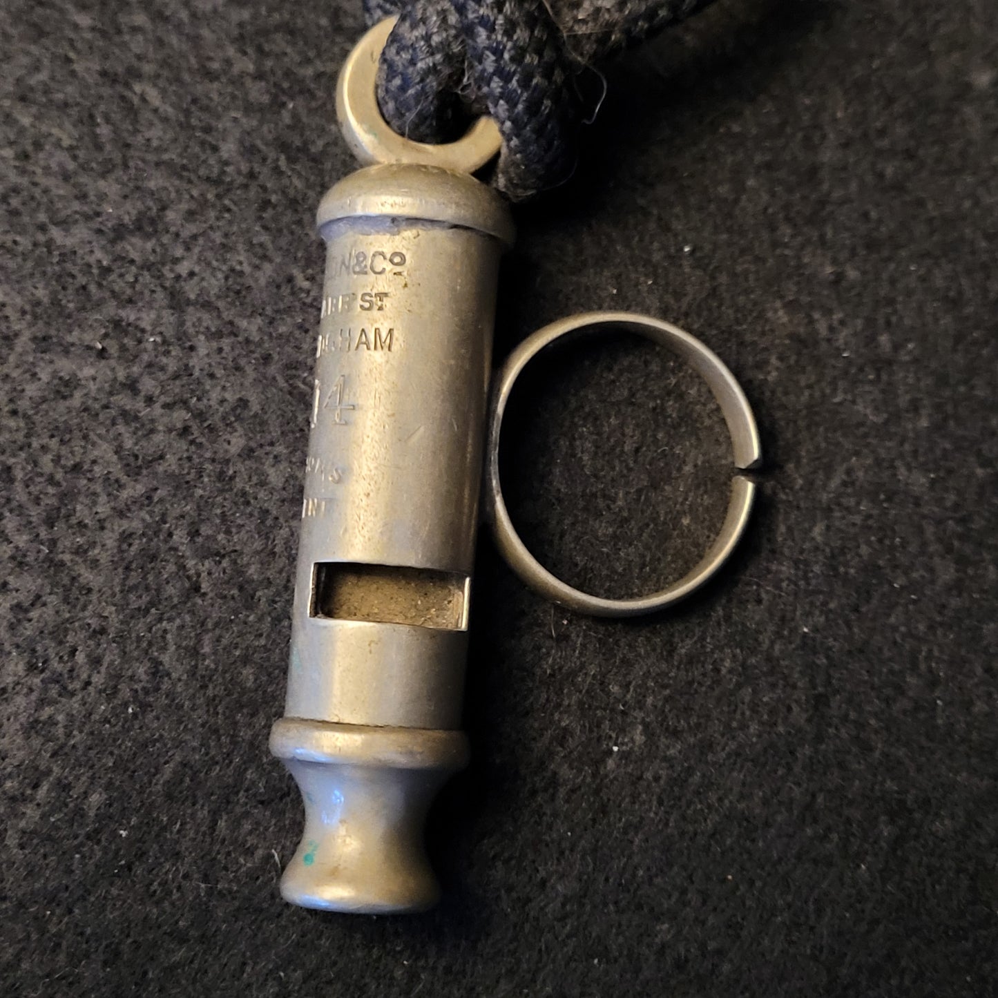 WW1 Cavalry Officer's Whistle - 1914 dated and Broad Arrowed