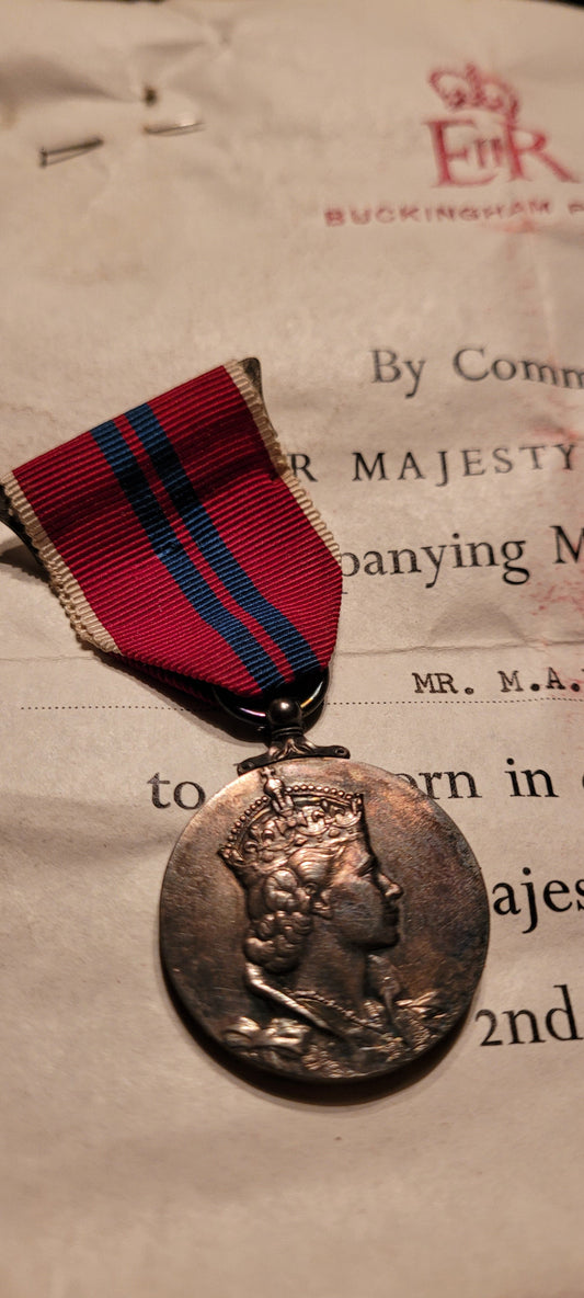 Queen Elizabeth II Coronation Medal with Citation
