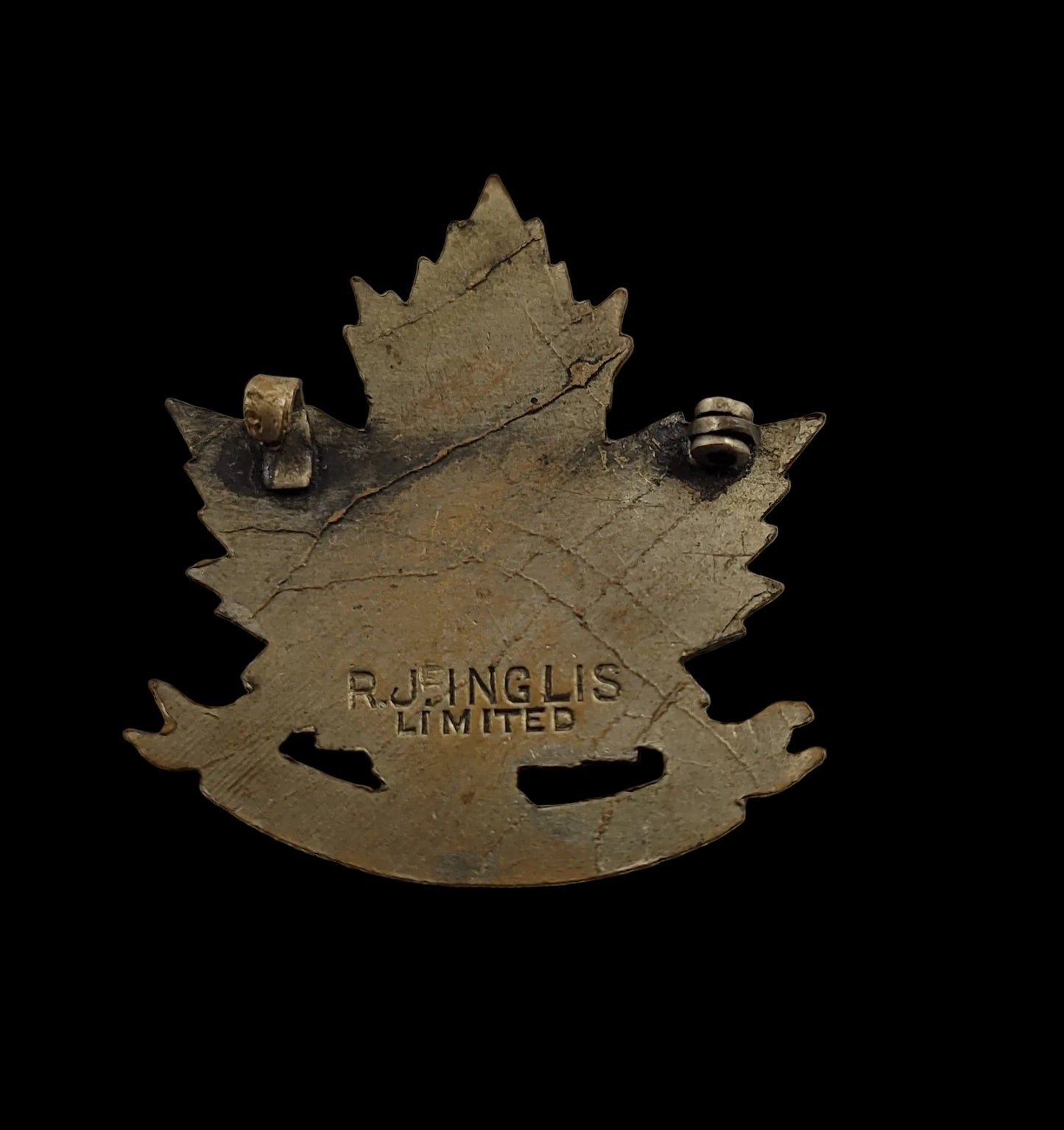 WW1 Cap Badge to the 45th Battalion of the Canadian Expeditionary Force (no lugs) Obverse