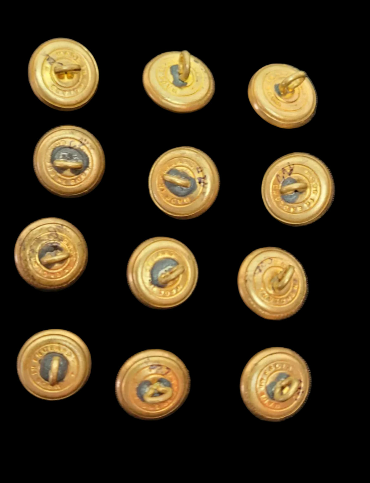13mm king's crown RCMP buttons WW2 2