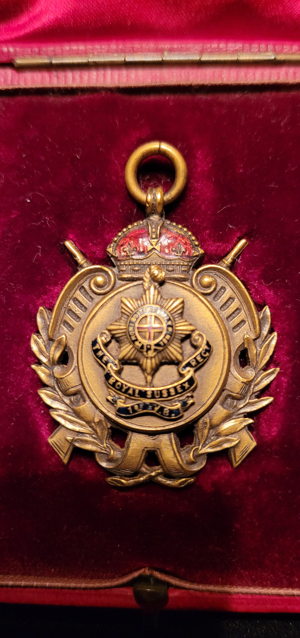 1st V.B. Royal Sussex Regiment Jellicorse Cup Medallion 1905