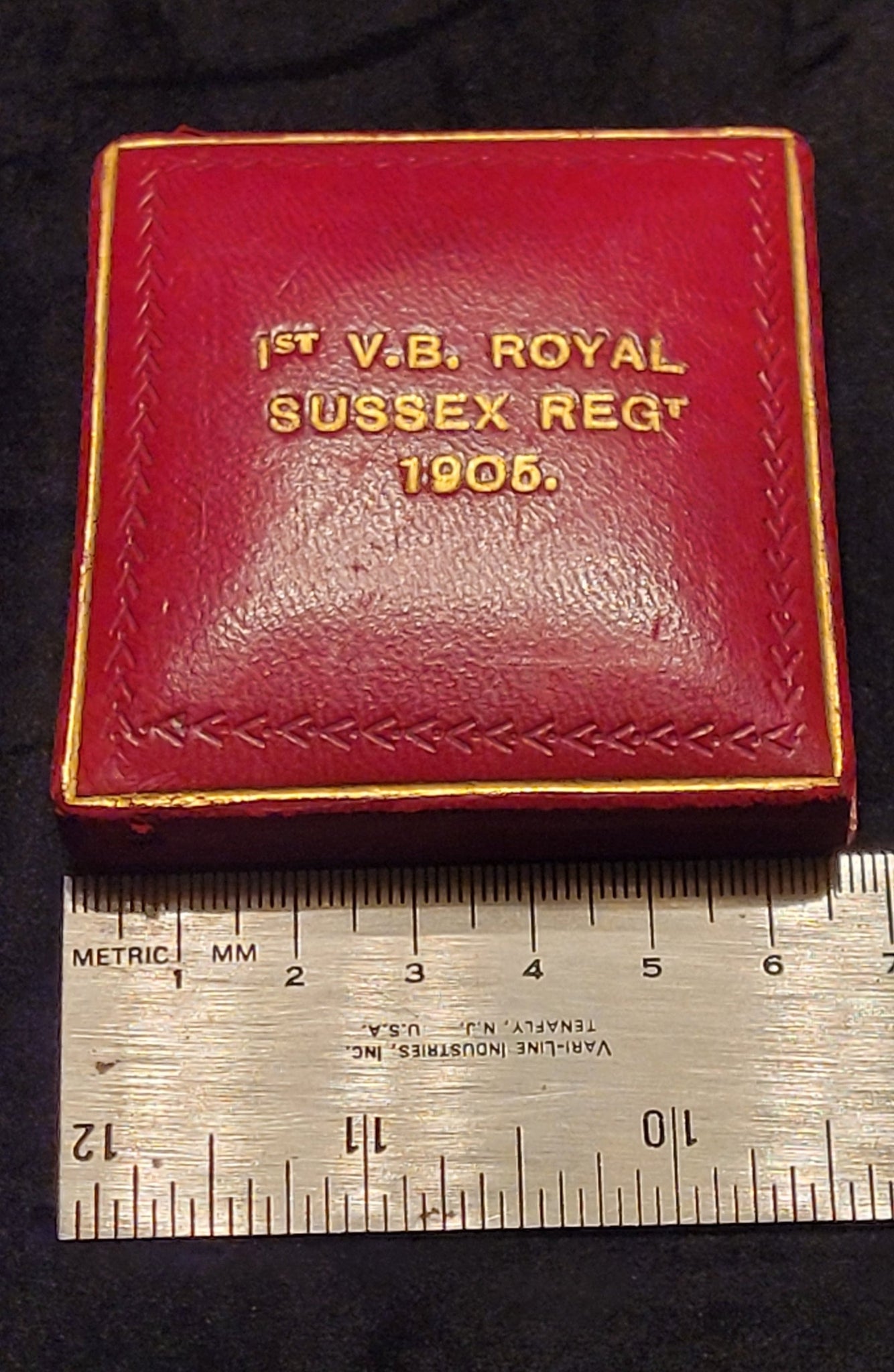 1st V.B. Royal Sussex Regiment Jellicorse Cup Medallion 1905 box