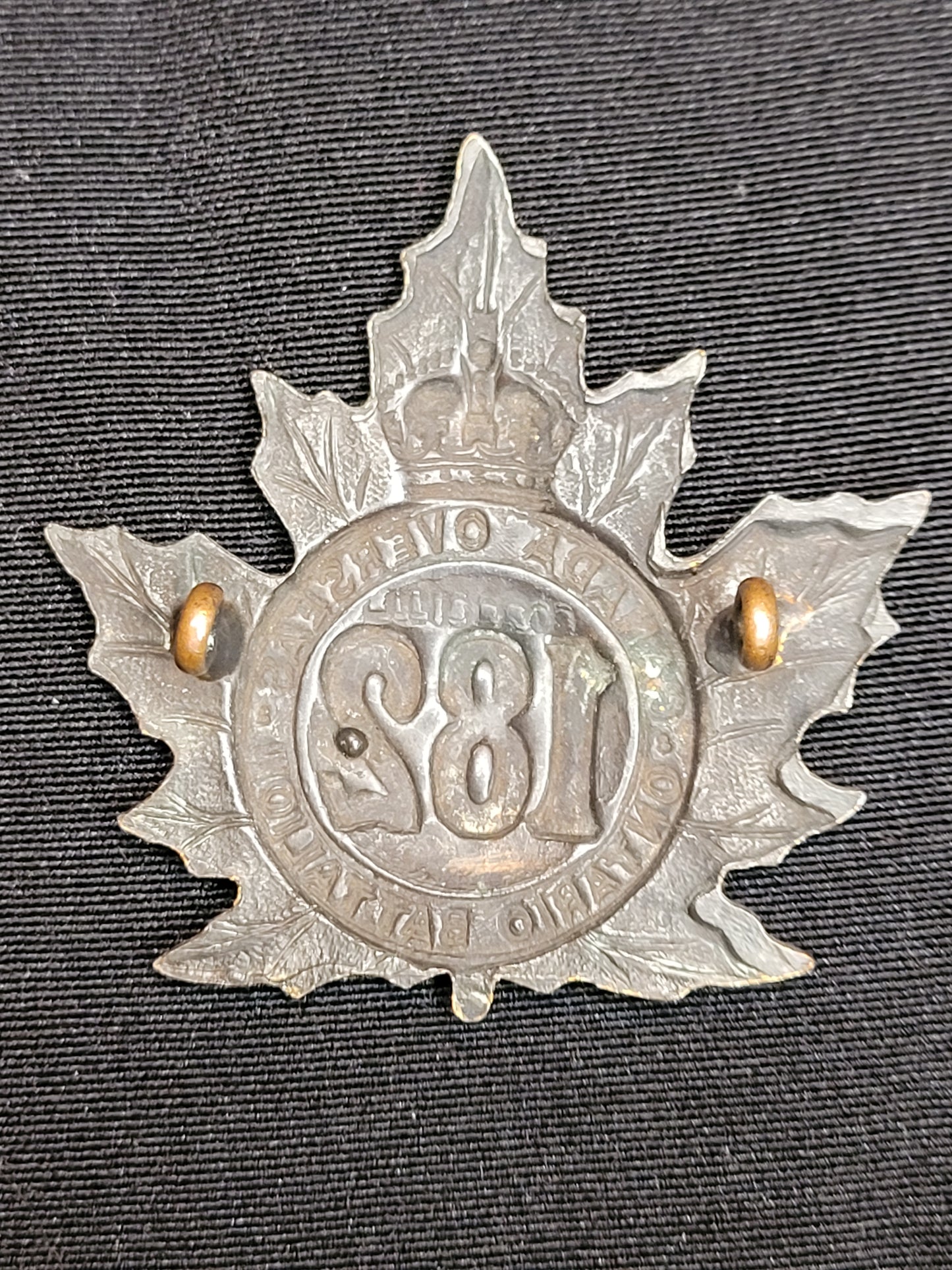 WW1 CEF 182nd Battalion (Ontario County) Cap Badge, Ellis Bros.