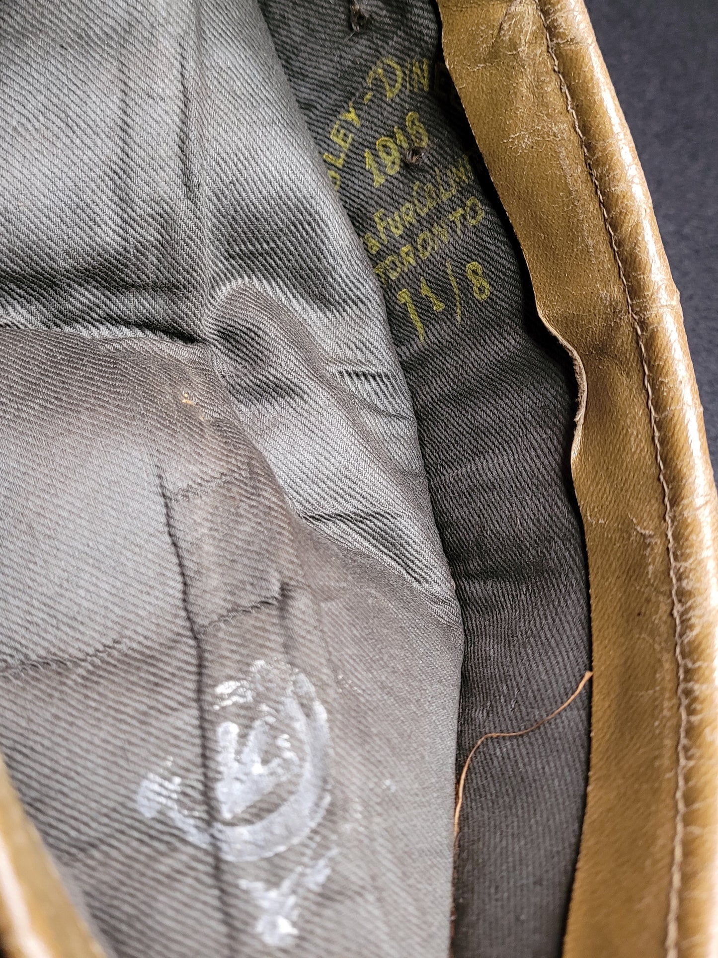 WW1 Canadian Khaki Glengarry By Ainsley Dineen Dated 1916