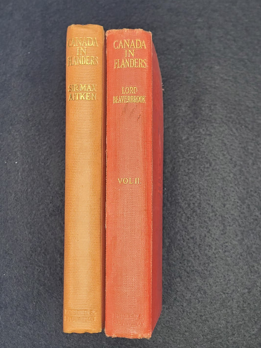 WW1 Books "The Official Story of the Canadian Expeditionary Force" Volumes I and II by Max Aikens (Lord Beaverbrook)