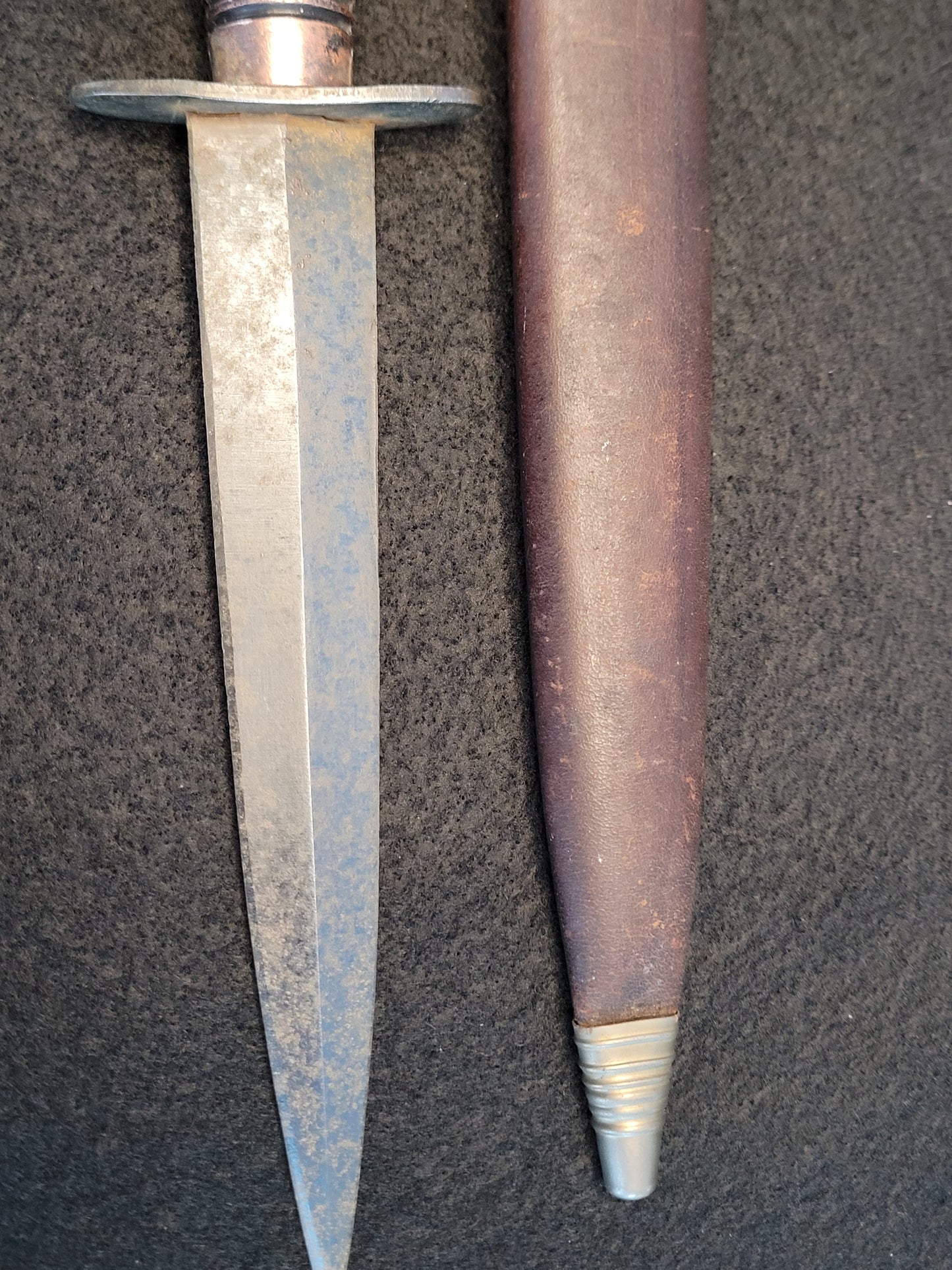 Post-WW2 Fairbairn Sykes F/S Fighting Knife with Scabbard