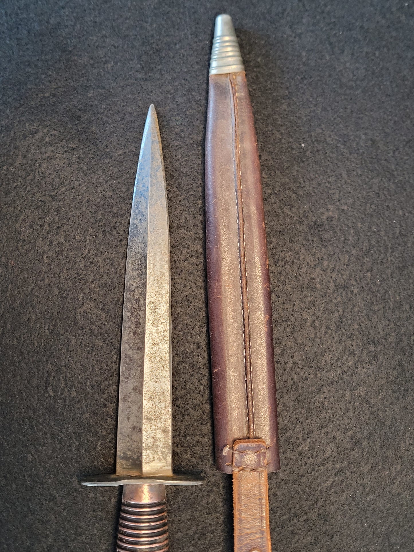 Post-WW2 Fairbairn Sykes F/S Fighting Knife with Scabbard