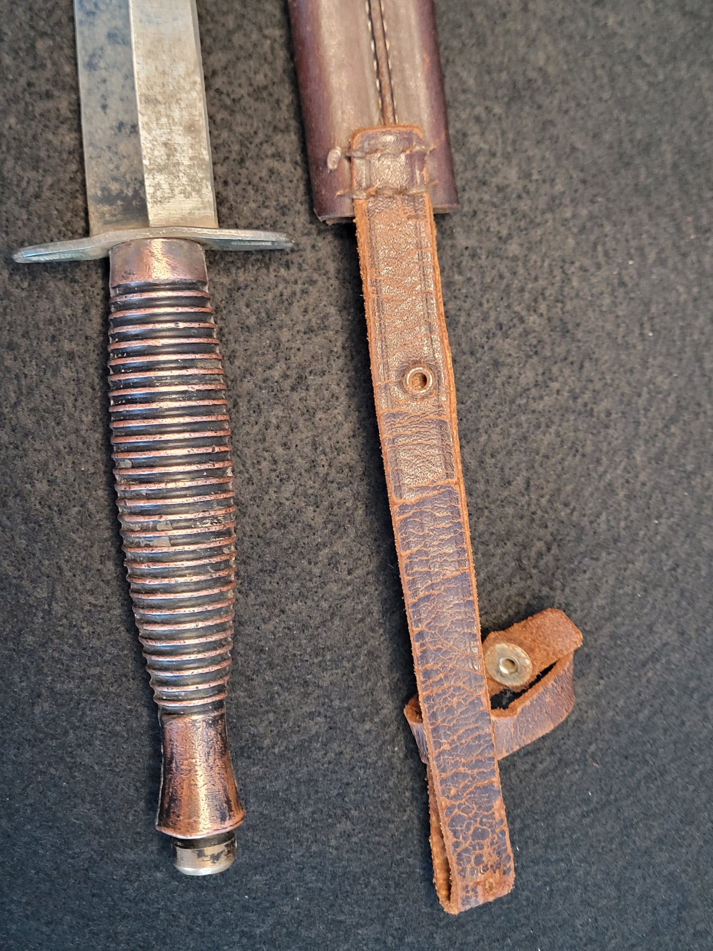 Post-WW2 Fairbairn Sykes F/S Fighting Knife with Scabbard