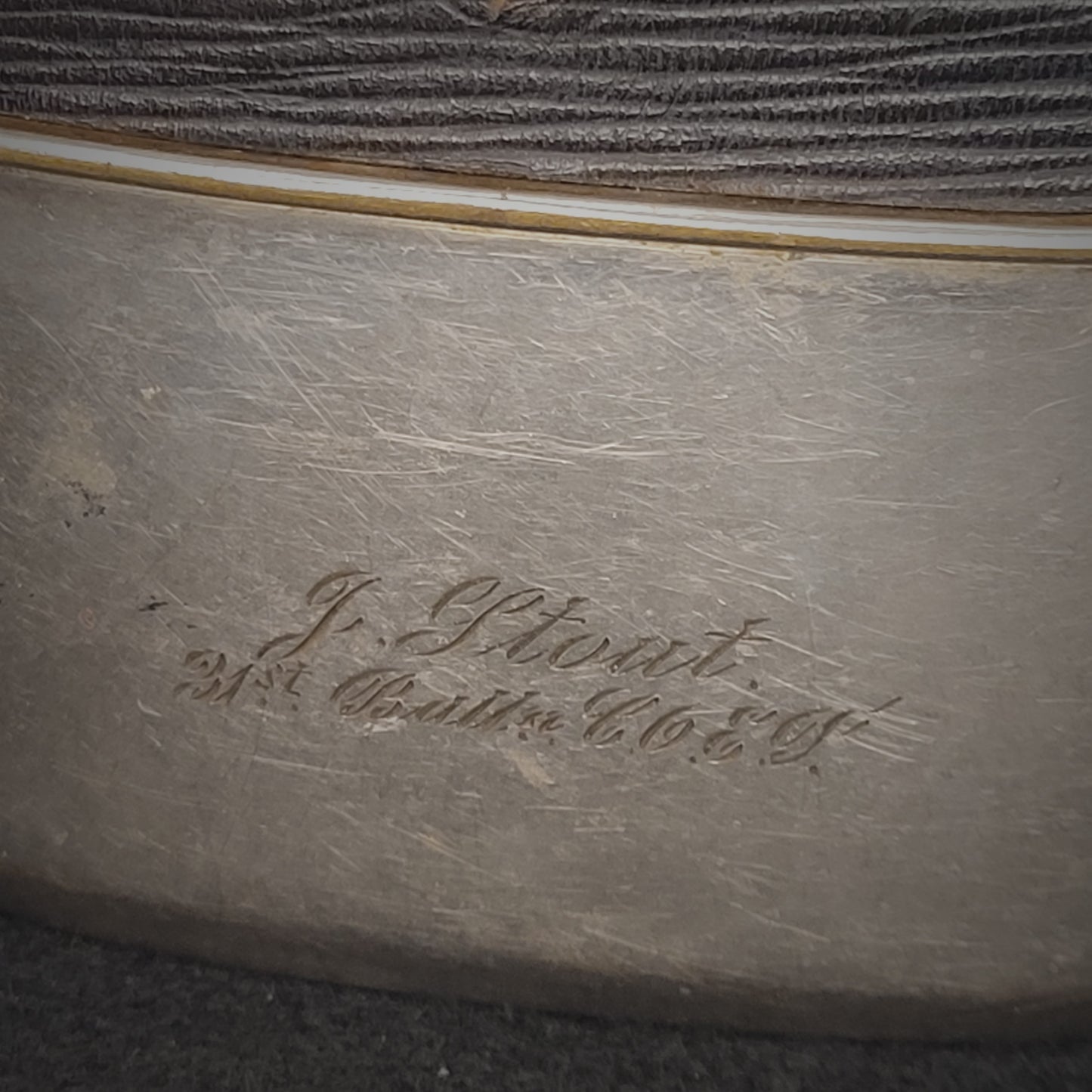 WW1 Hip Flask Engraved to Joseph William Stout, 31st  Battalion (Alberta)