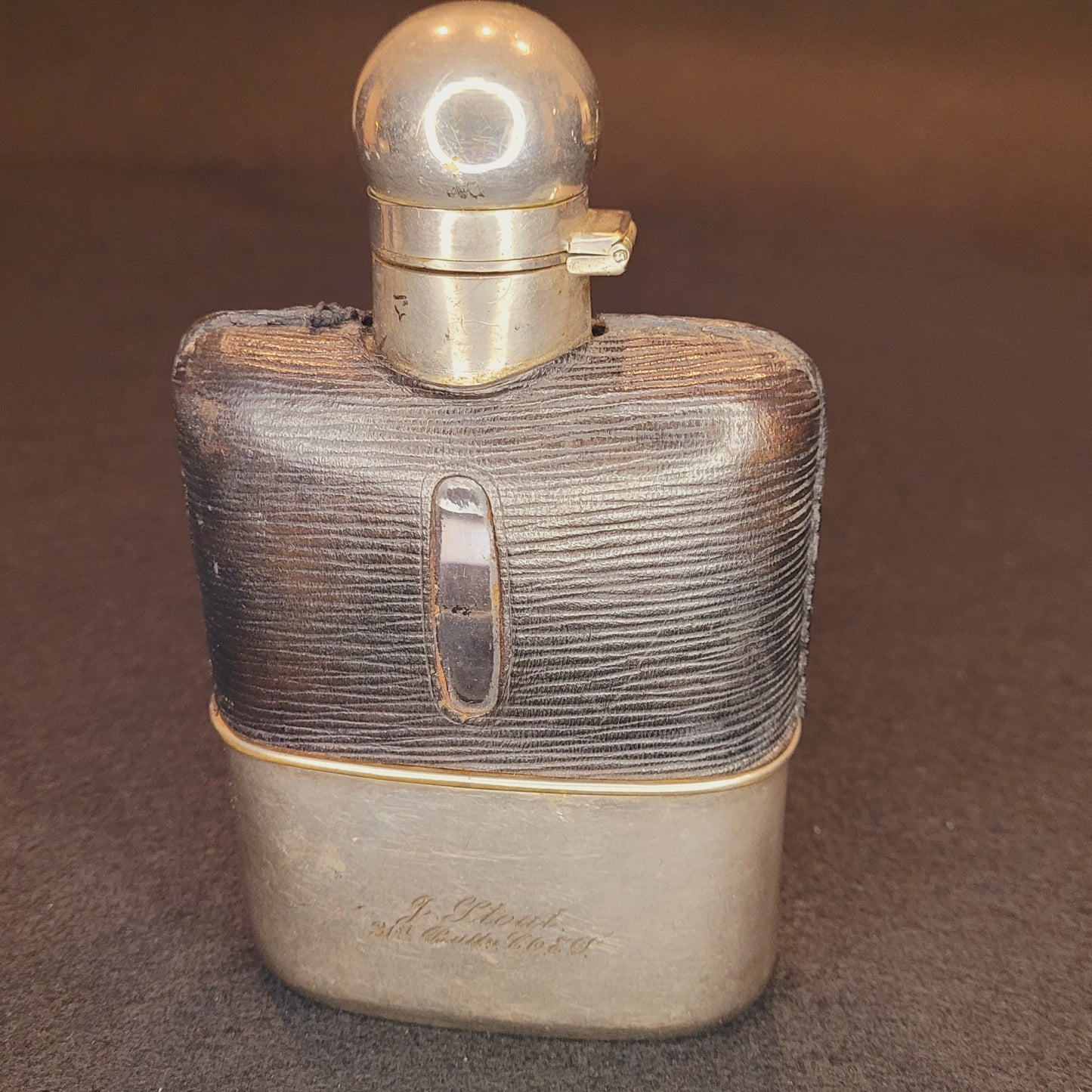 WW1 Hip Flask Engraved to Joseph William Stout, 31st  Battalion (Alberta)