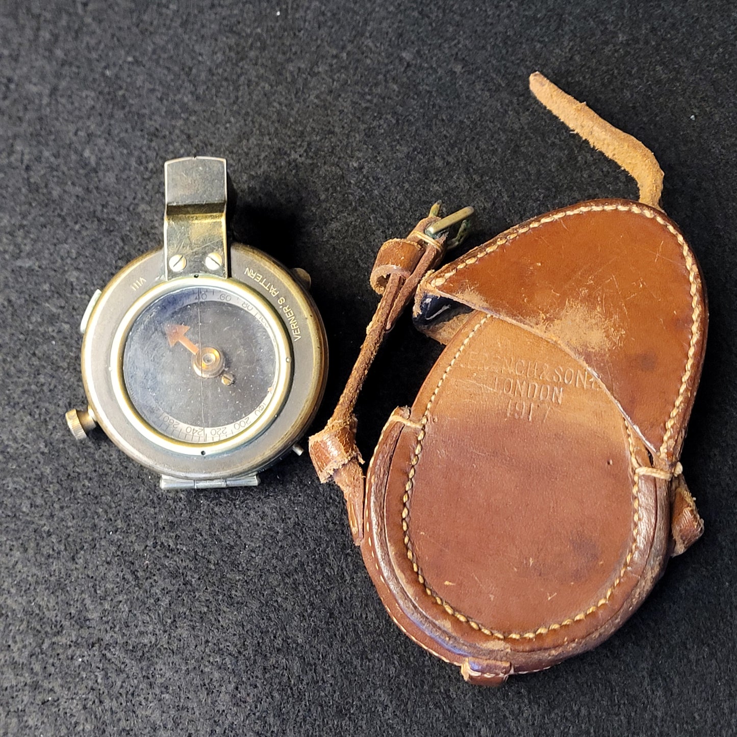 WW1 Verniers Mk VIII Field Compass 1917 - Canadian Field Artillery