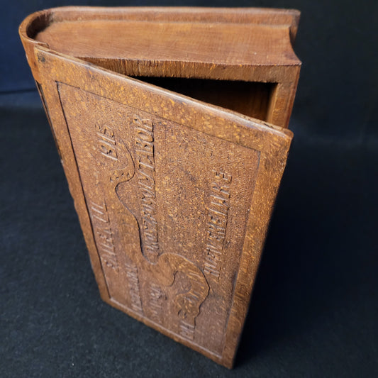 WW1 Hungarian POW Hand Carved Wooden Cigar or Trinket Box