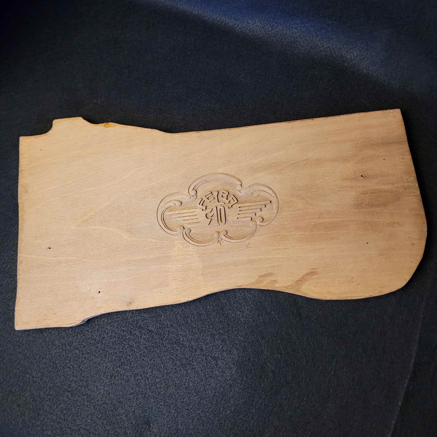 WW1 German Hand Carved Wooden Trench Art Plaque "War Memories" 1914