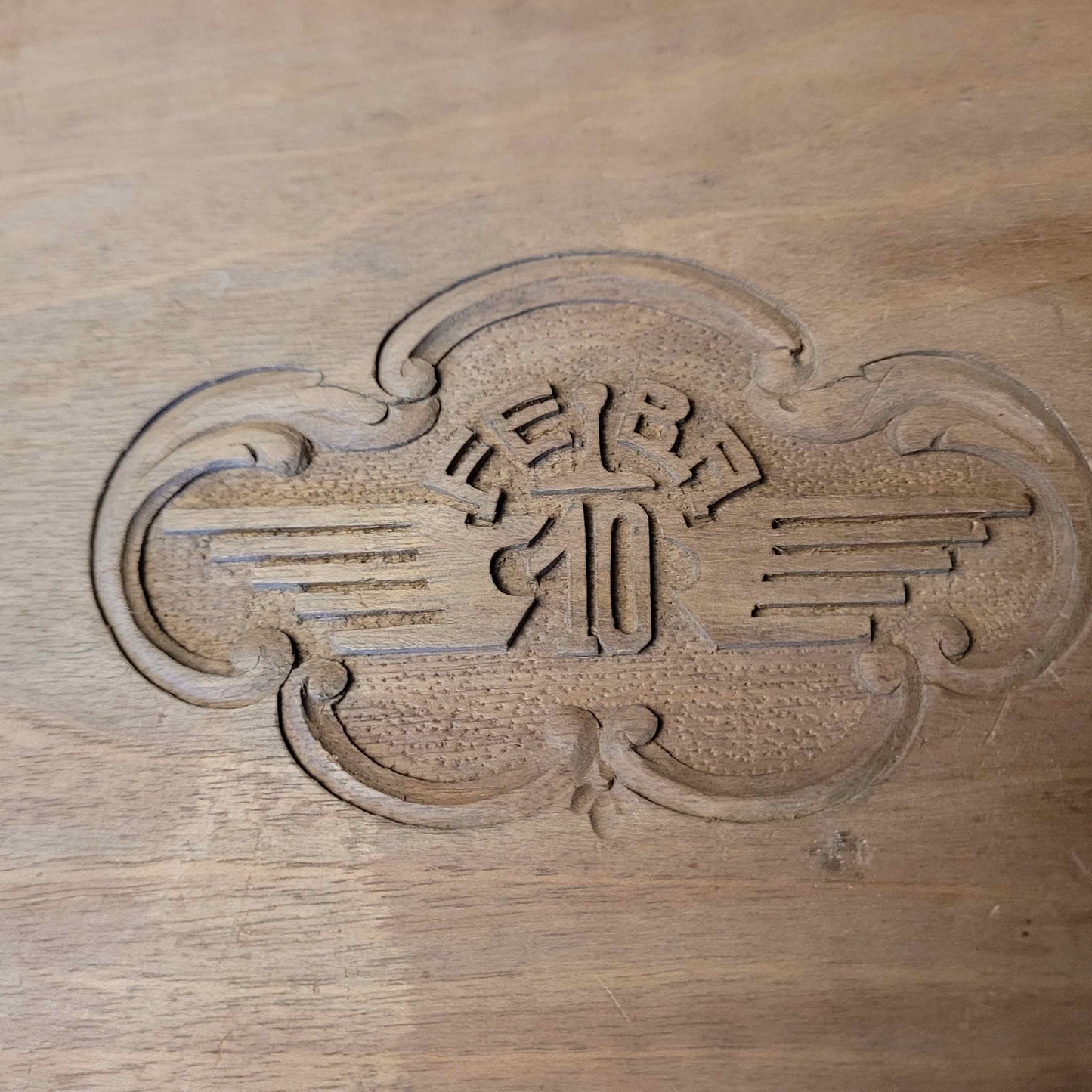 WW1 German Hand Carved Wooden Trench Art Plaque "War Memories" 1914