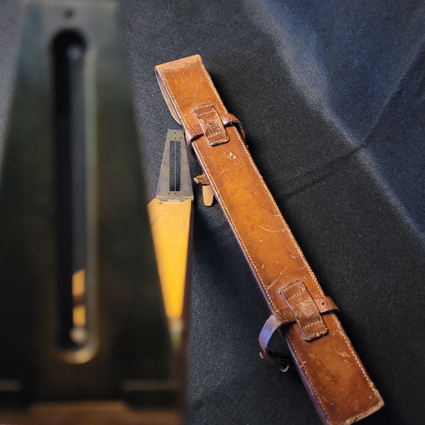 Pre-WW1 Artillery Range Finding Tool with Leather Case 1911/1917