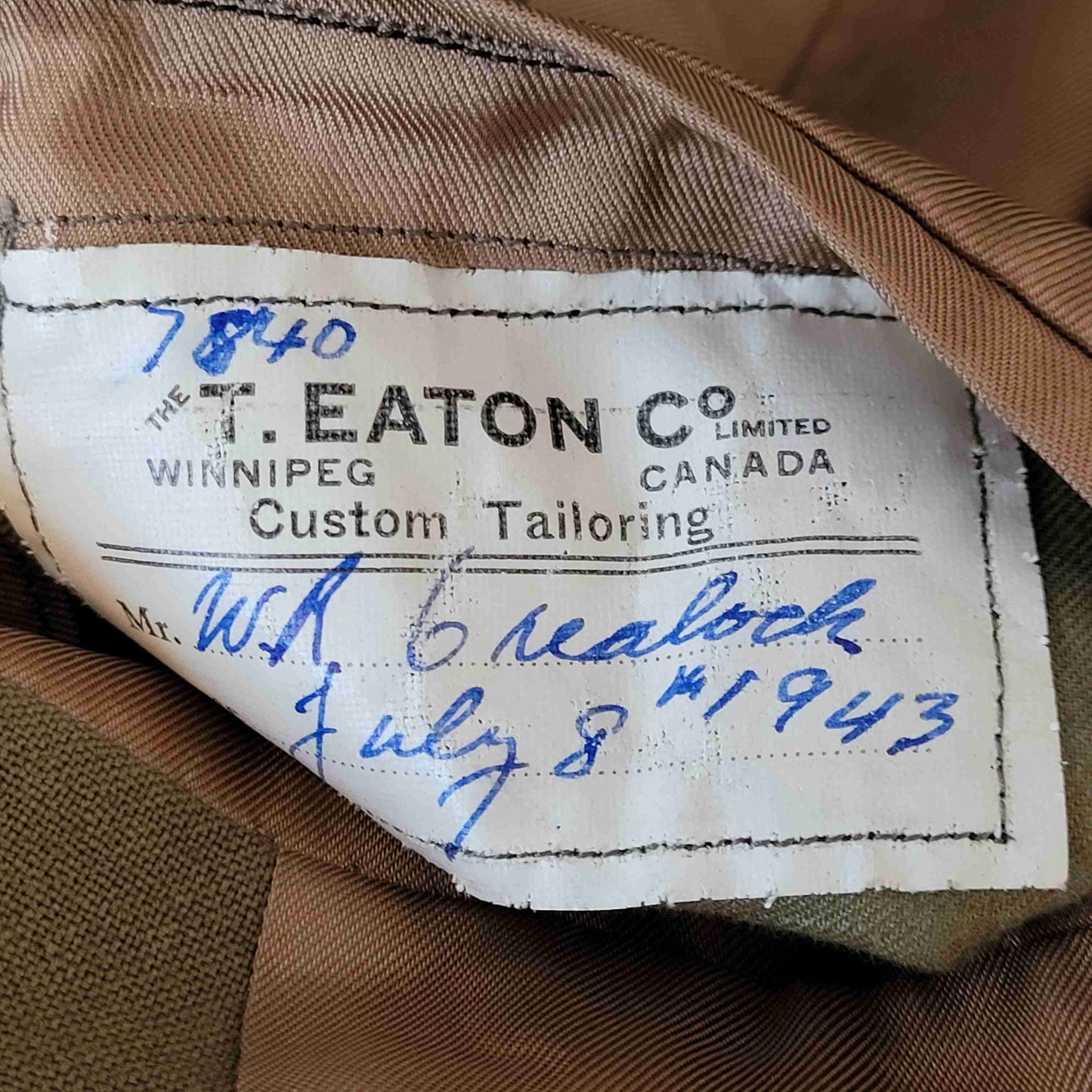 WW2 - Two Named RCAF Service Dress  Uniforms to RFC veteran W.B. Crealock