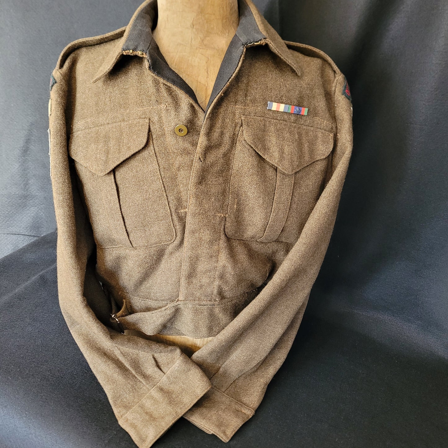 WW2 Queen's Own Rifles Battle Dress - Named to Rifleman Gordon Dickinson