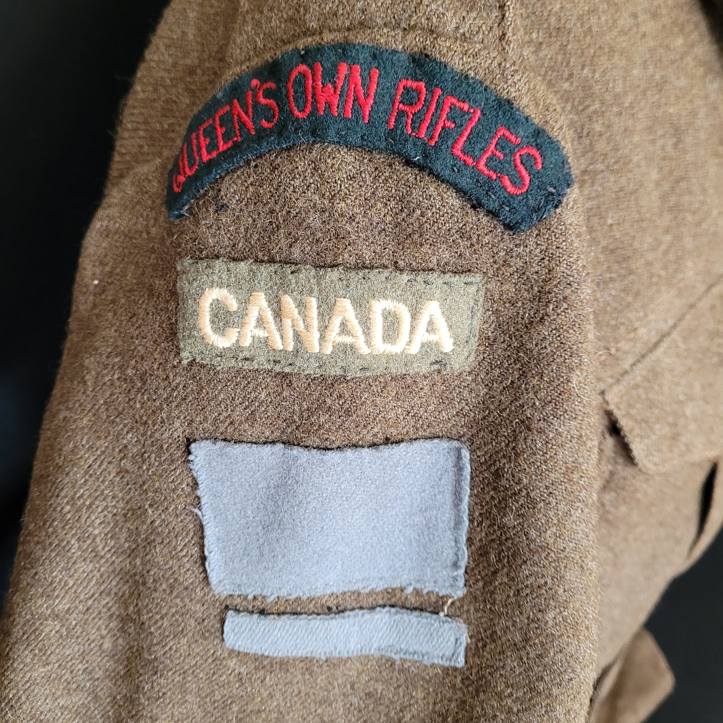 WW2 Queen's Own Rifles Battle Dress - Named to Rifleman Gordon Dickinson