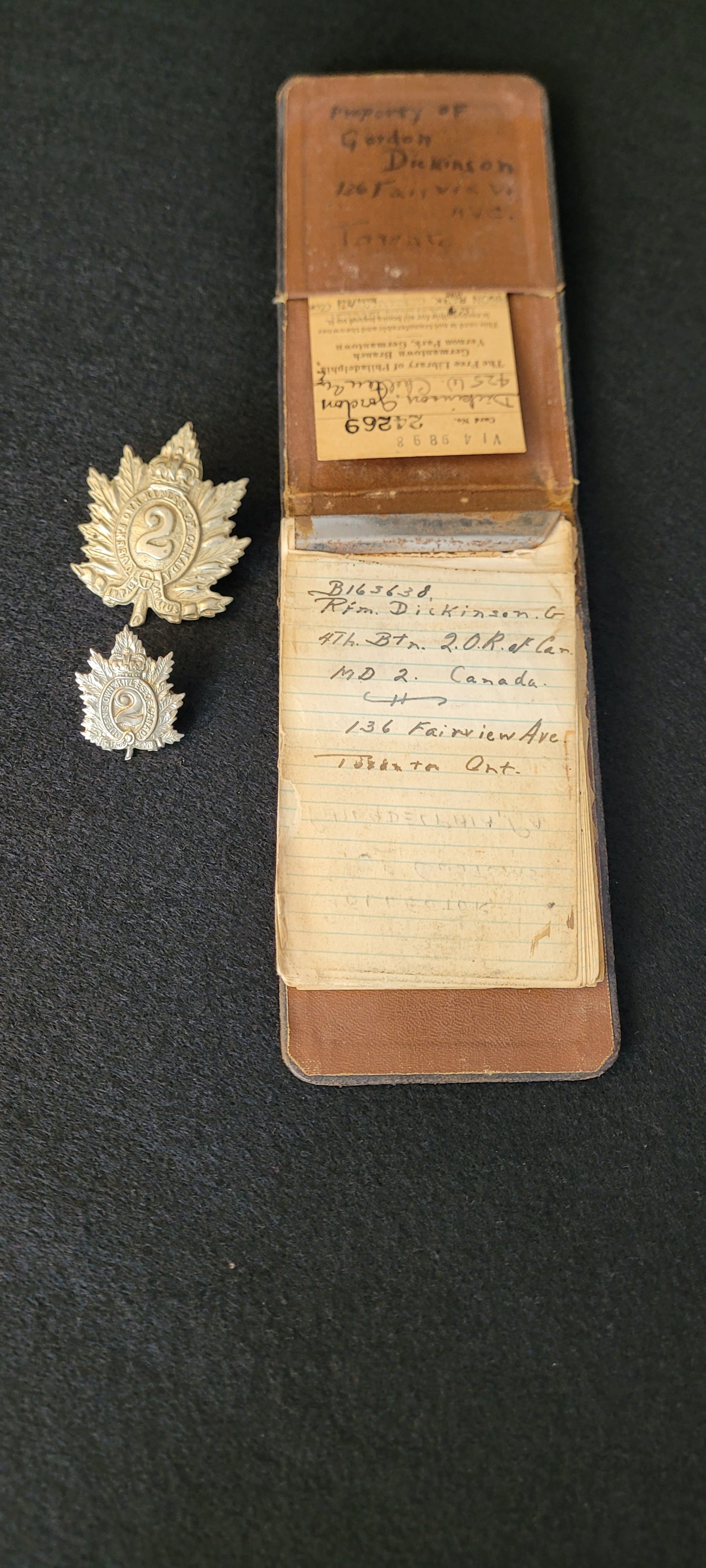 WW2 Queen's Own Rifles Battle Dress - Named to Rifleman Gordon Dickinson