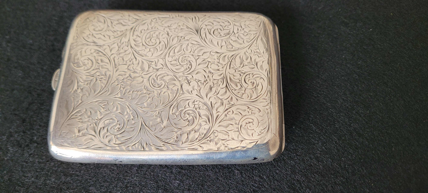 WW1 Sterling Silver Cigarette Case Named to Lt. J.R. Palmer, 1st Mounted Rifles