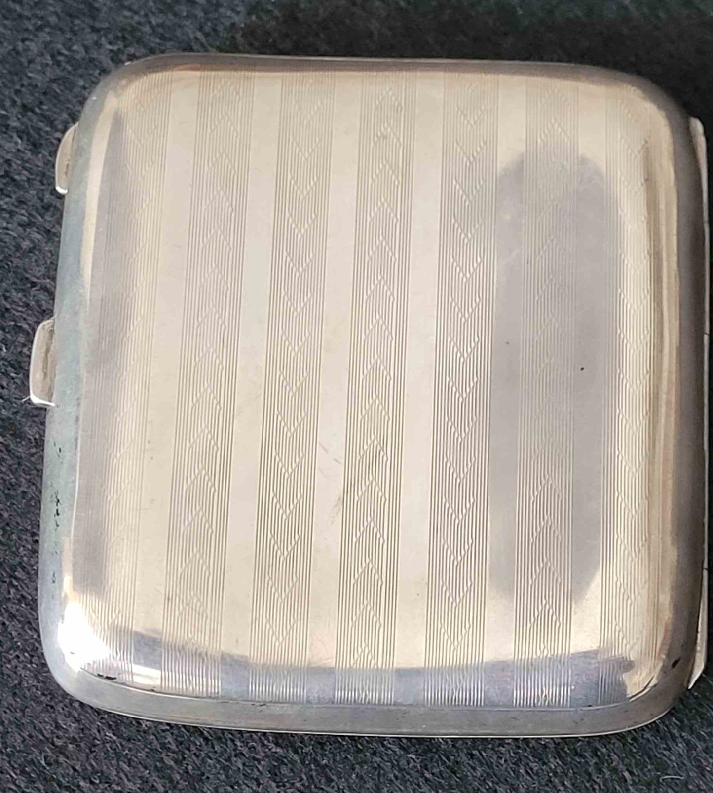 WW1 Sterling Silver Cigarette Case with ARF (RAF) Engraved Wings