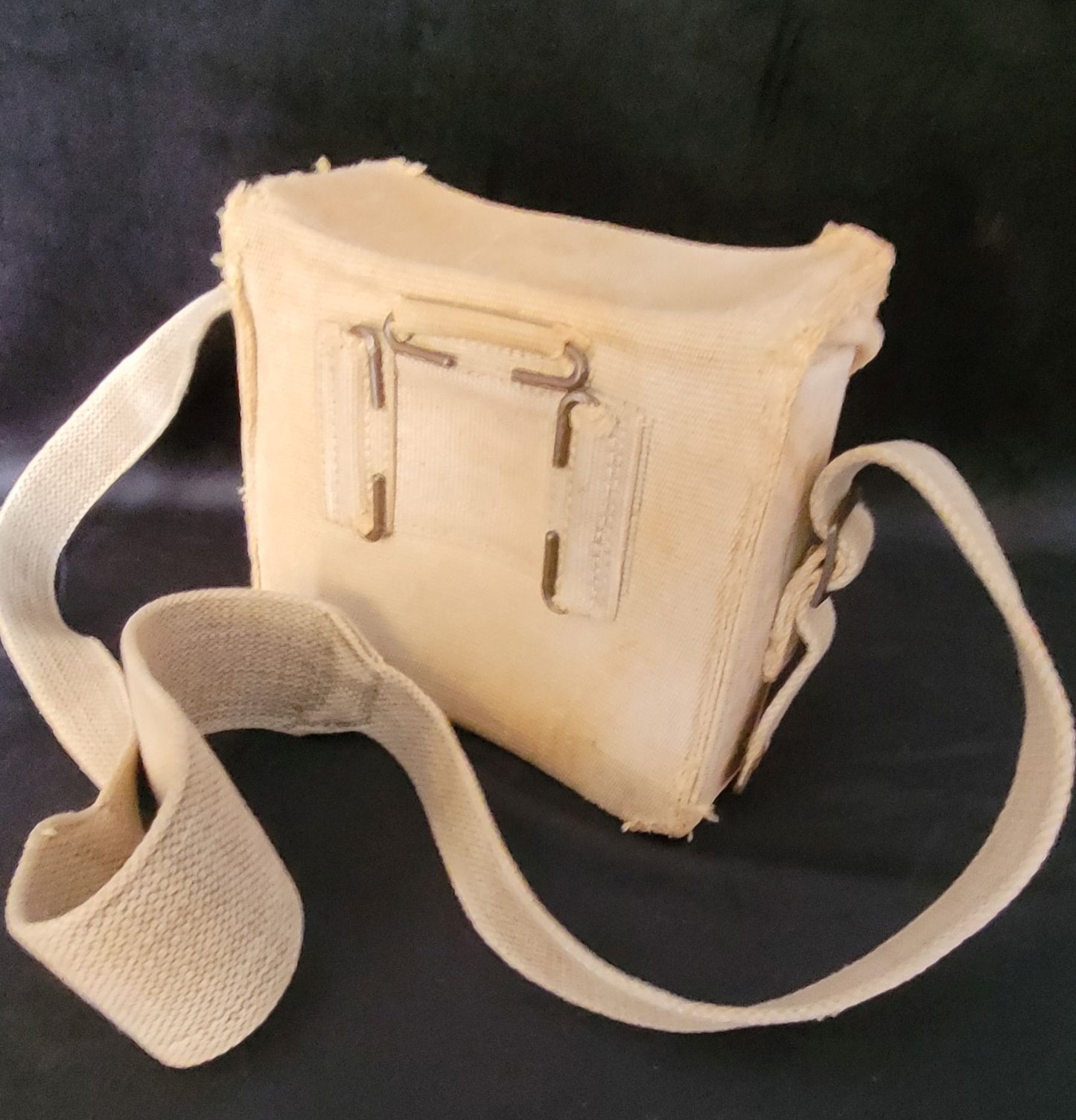 WW2 Webbing Binocular Case with Well Worn Field Glass