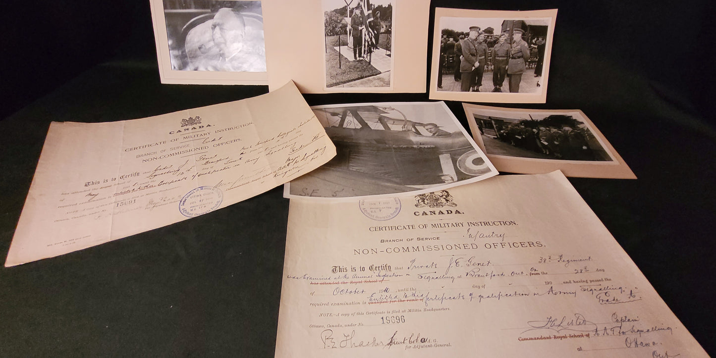 Large Ephemera Collection to Brigadier John Ernest Genet, C.B.E, M.C., C.D.