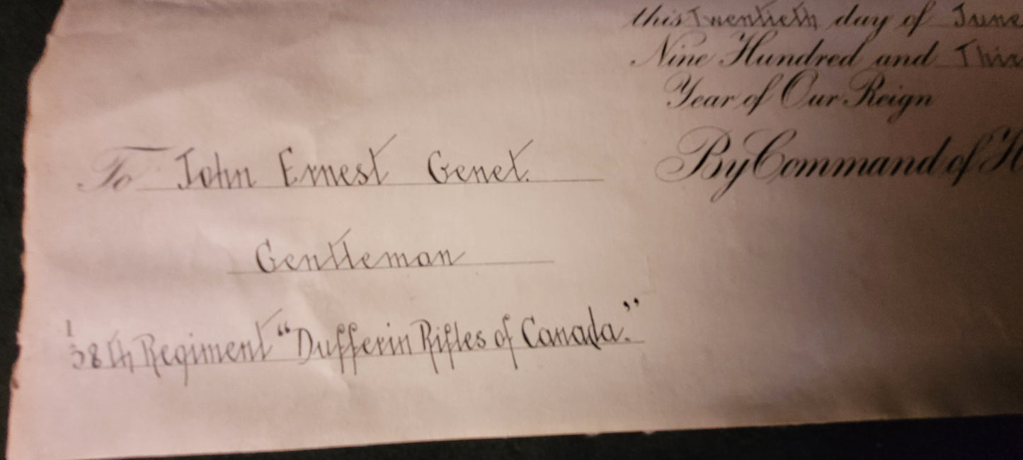 Large Ephemera Collection to Brigadier John Ernest Genet, C.B.E, M.C., C.D.
