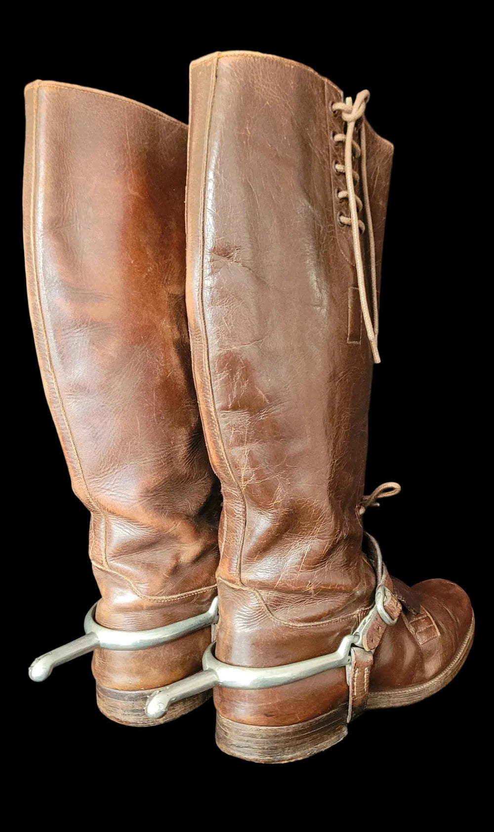 WW1 Officers Boots with Spurs 1918 Dated and C-Broad Arrowed