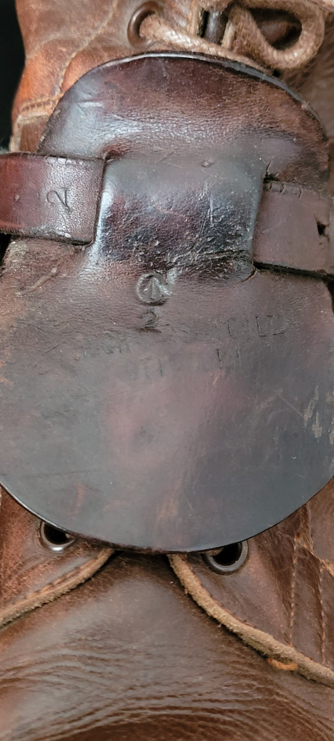 WW1 Officers Boots with Spurs 1918 Dated and C-Broad Arrowed