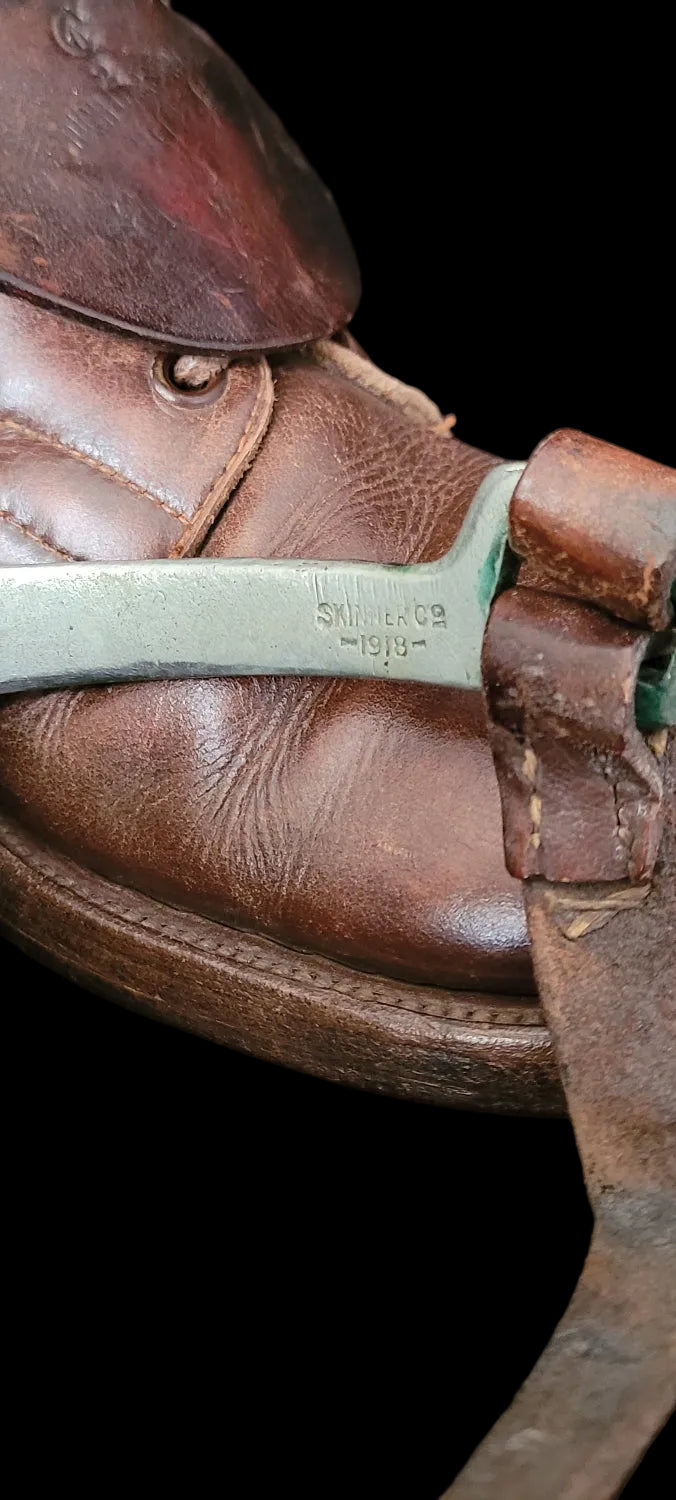 WW1 Officers Boots with Spurs 1918 Dated and C-Broad Arrowed