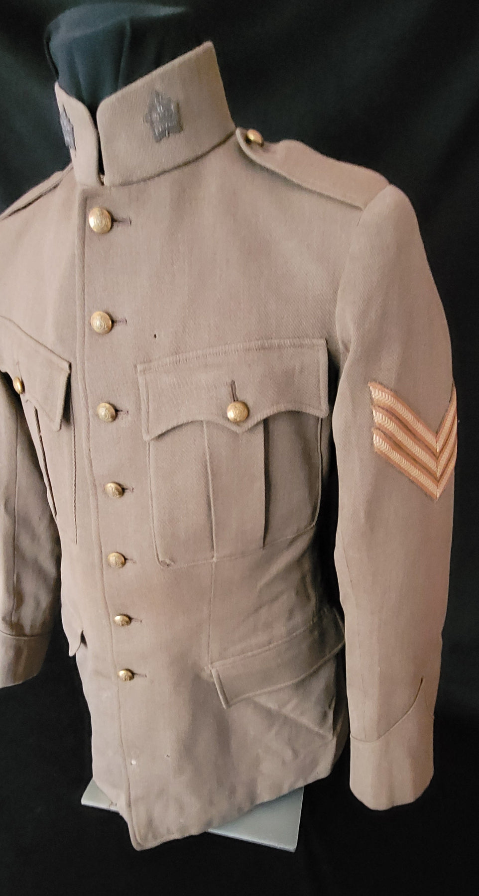 WW1 Named 1903 Pattern Seven Button Tunic to a Sergeant in the Canadian Army Medical Corps CAMC