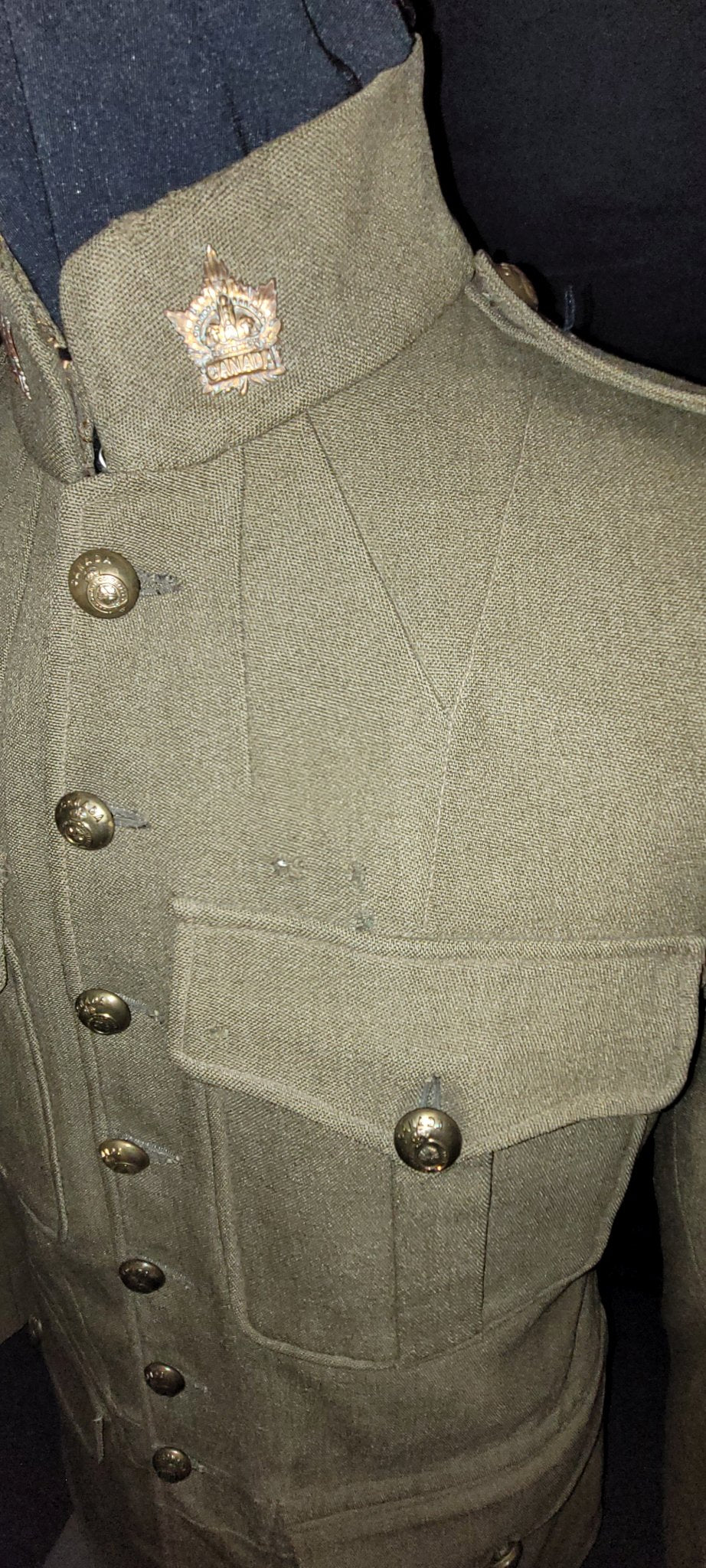 WW1 1903 Pattern Canadian Engineers Seven Button Tunic