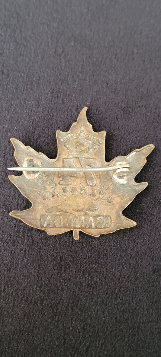 WW1 Collar Badge to the 74th Battalion (CEF) P.W. Ellis 1915