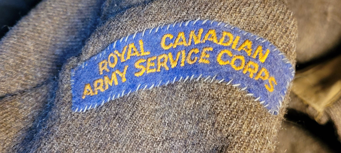 WW2 Battle Dress for the Royal Canadian Army Service Corps, RCASC, 1945 Dated, Larger Size