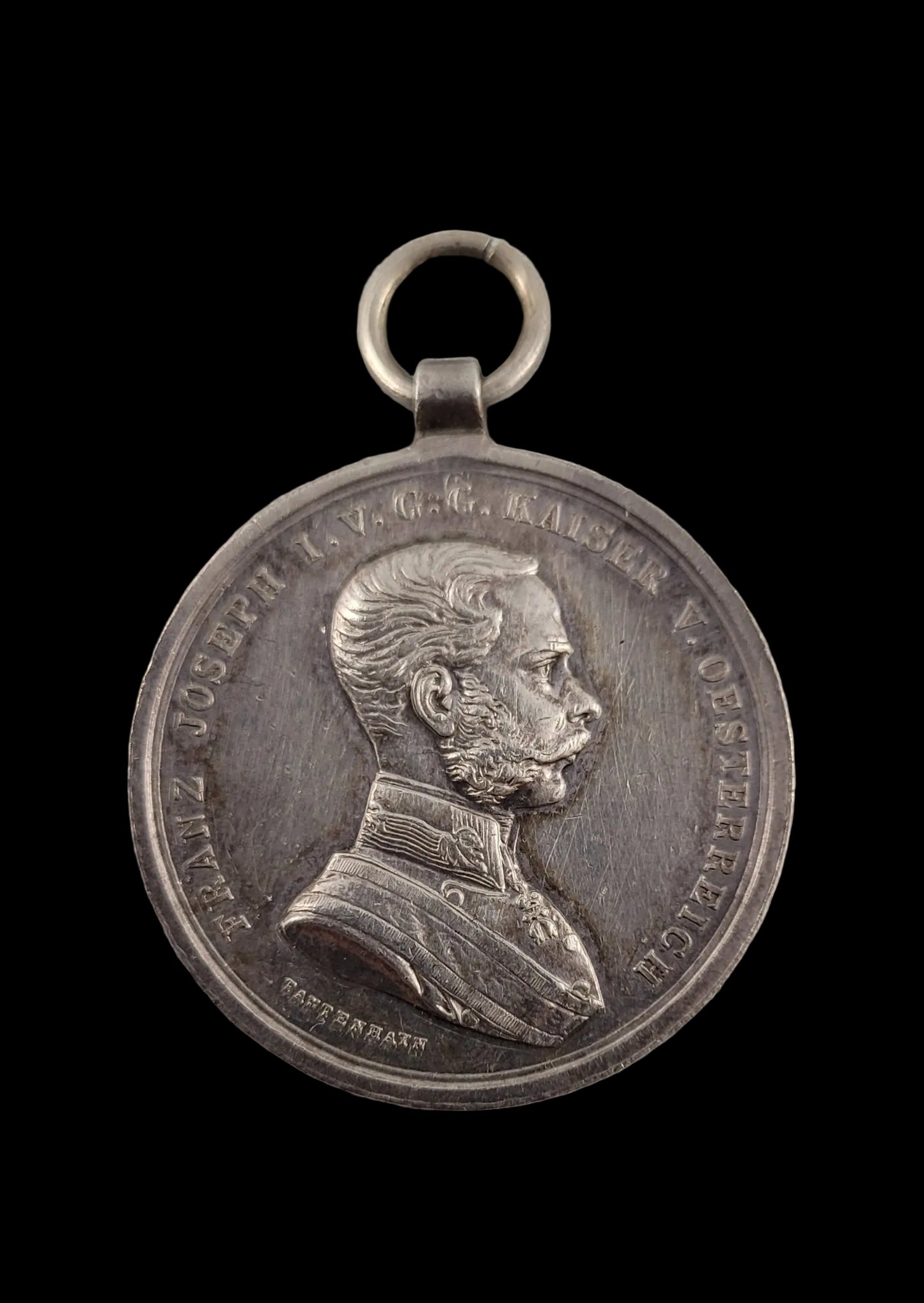 Austrian Empire Silver Medal for Bravery Featuring Emperor Franz Joseph I.