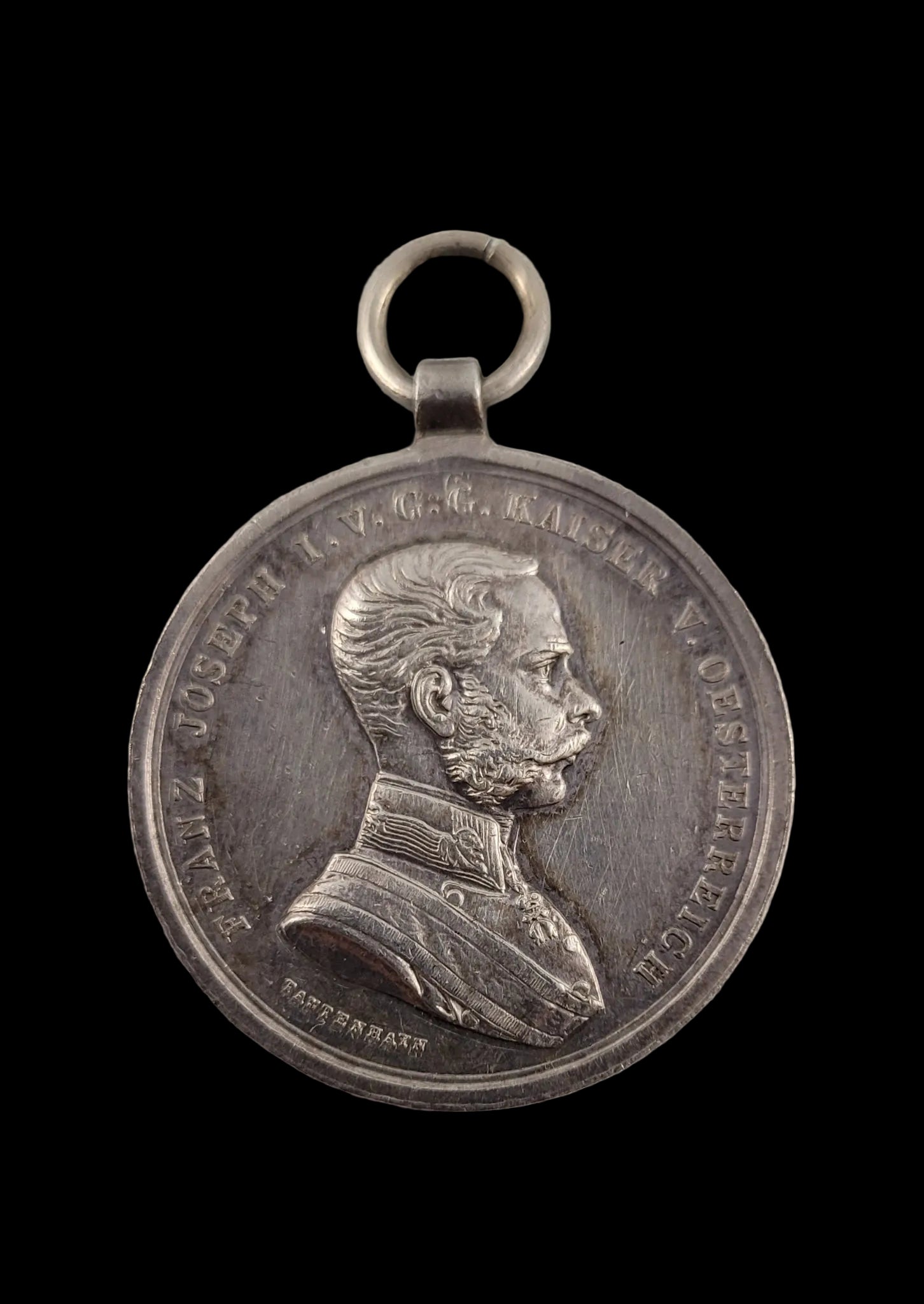 Austrian Empire Silver Medal for Bravery Featuring Emperor Franz Joseph I.