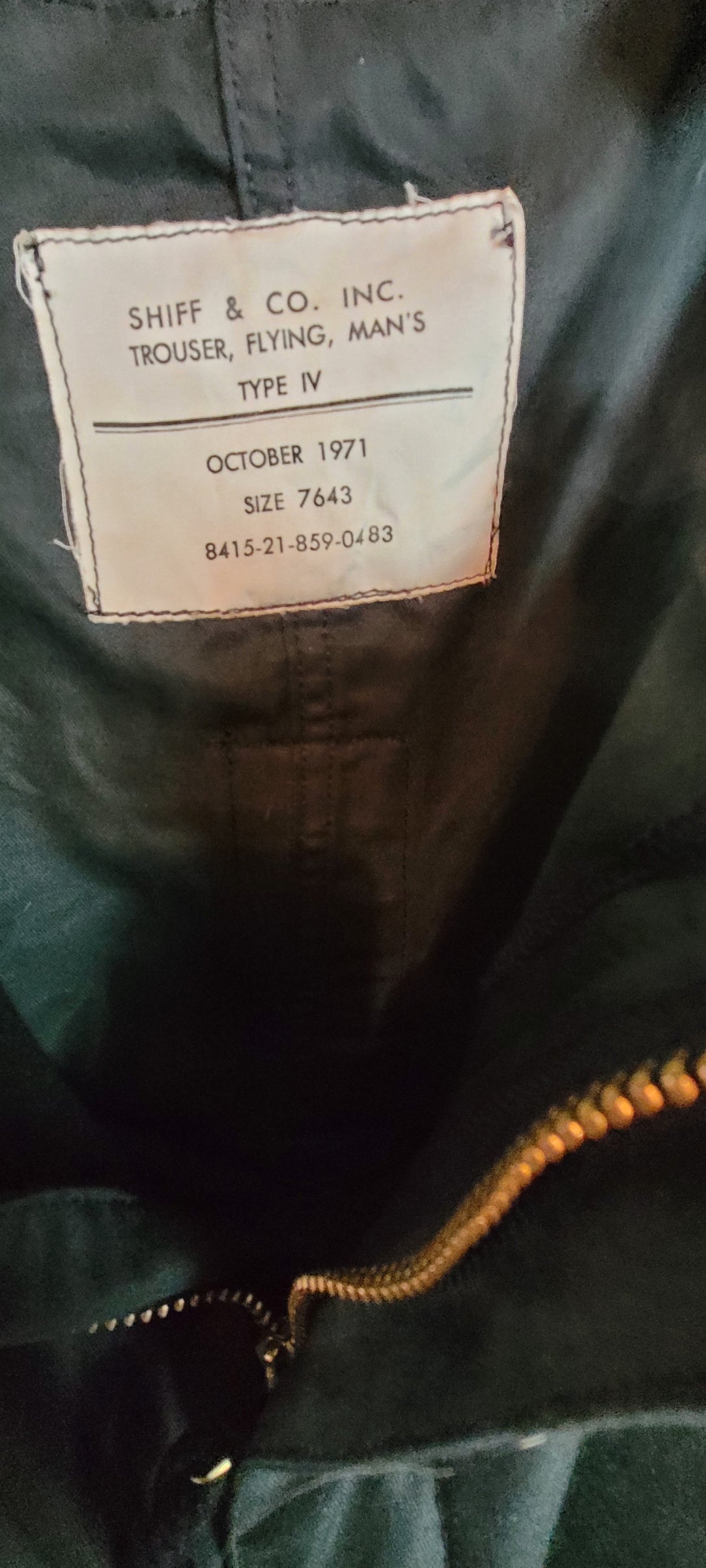Canadian Armed Forces Flight Suit Jacket 1971 pants trousers 1