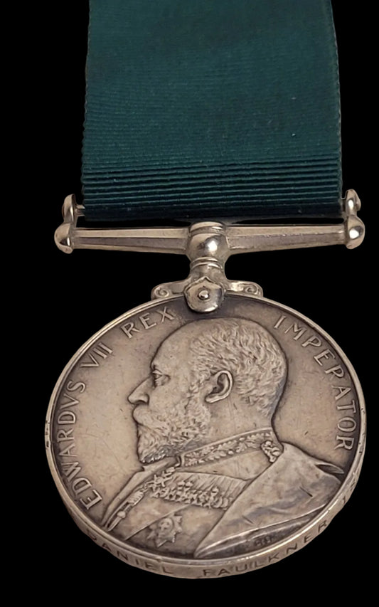 Canadian Edward VII Colonial Auxiliary Long Service Medal Faulkner 1